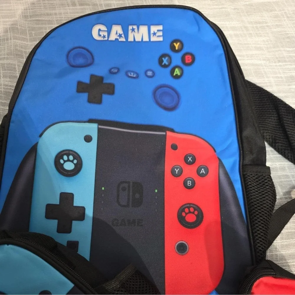 Game System Themed Backpack With Matching Lunch Bag And Pencil Pouch